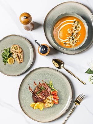 Reactive Glaze Ceramic Plates Set