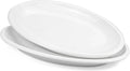 White Porcelain Oval Serving Platters Set