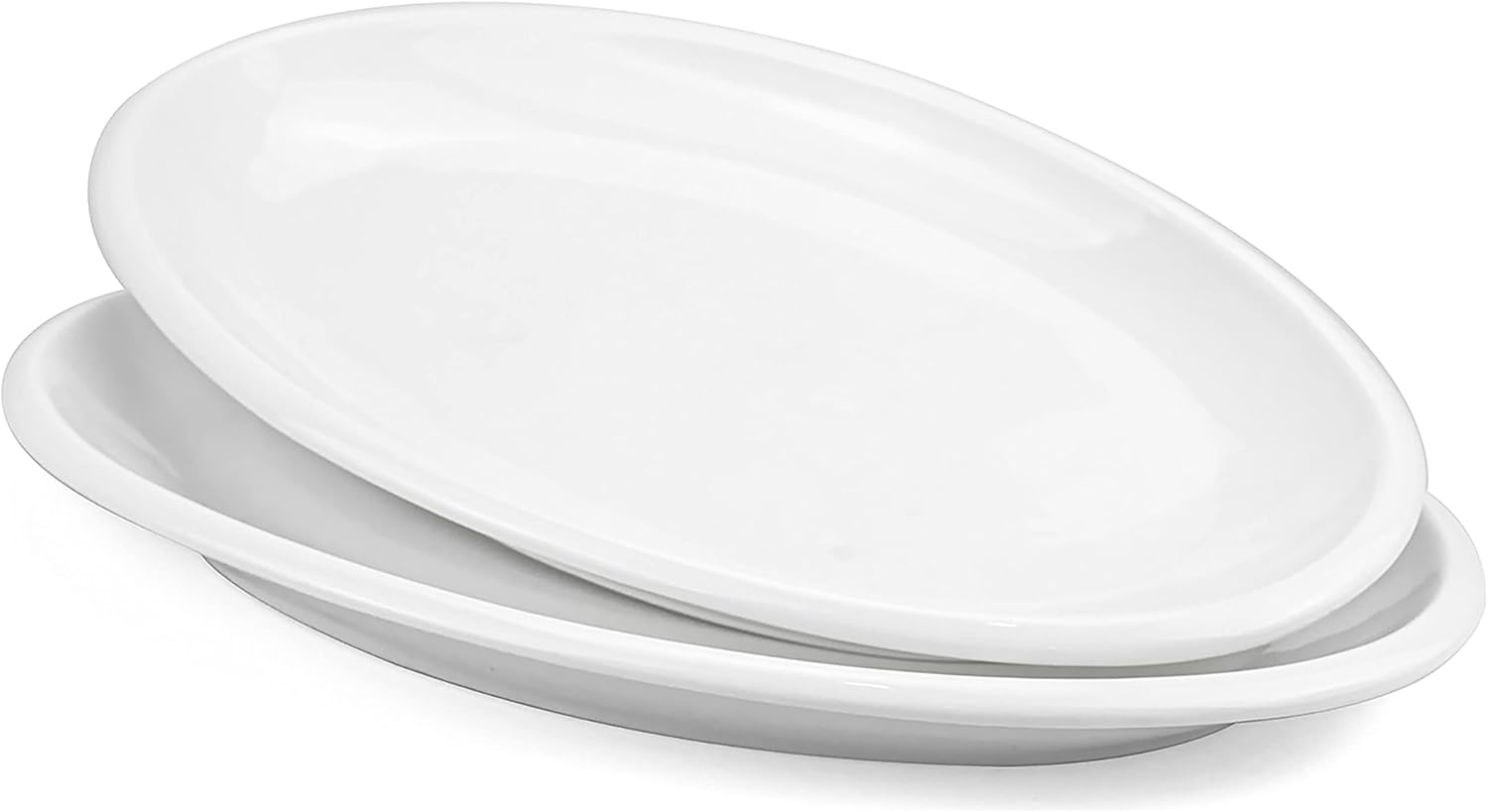 White Porcelain Oval Serving Platters Set