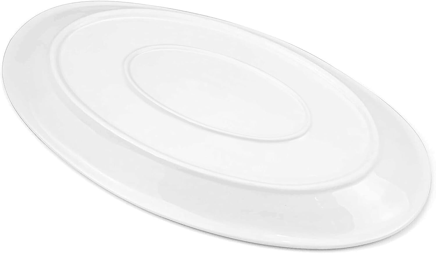 White Porcelain Oval Serving Platters Set