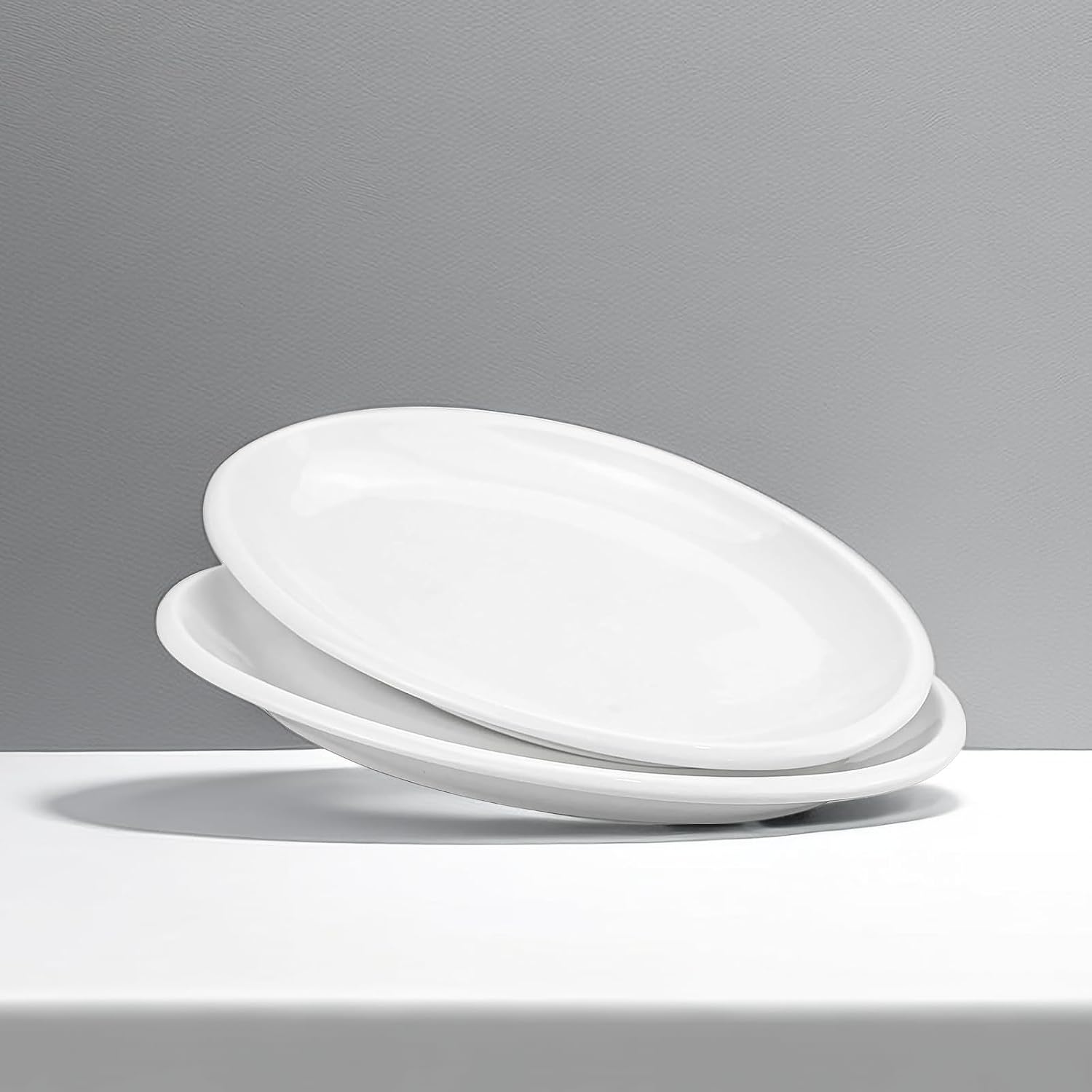 White Porcelain Oval Serving Platters Set