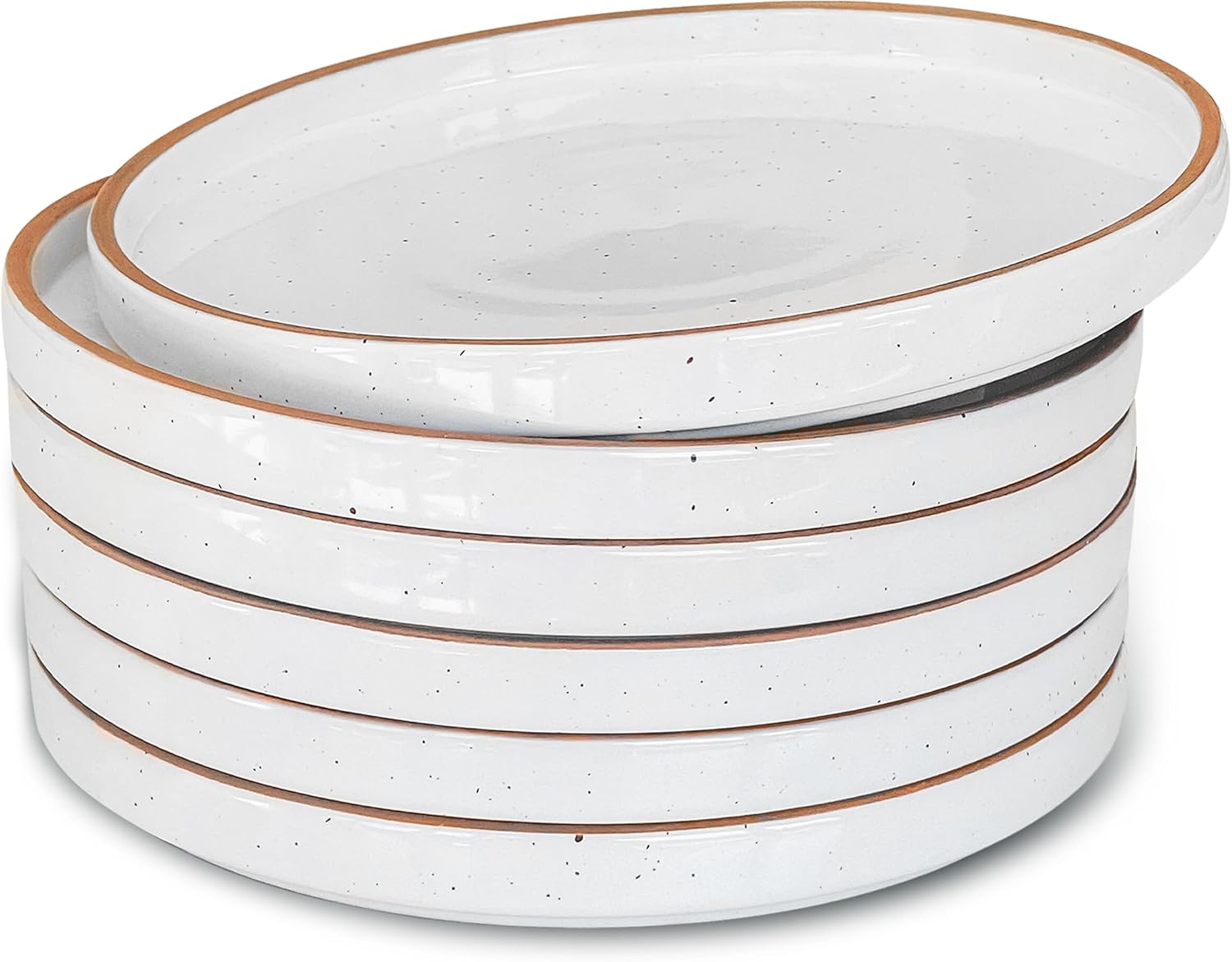 Neutral Ceramic Dessert Plates Set