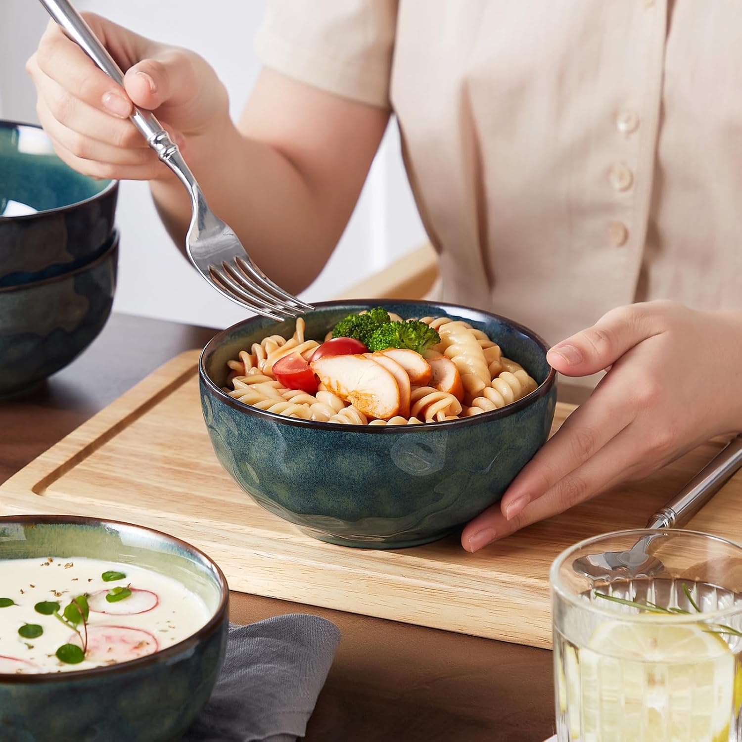 Starry Ceramic Soup Bowls Set