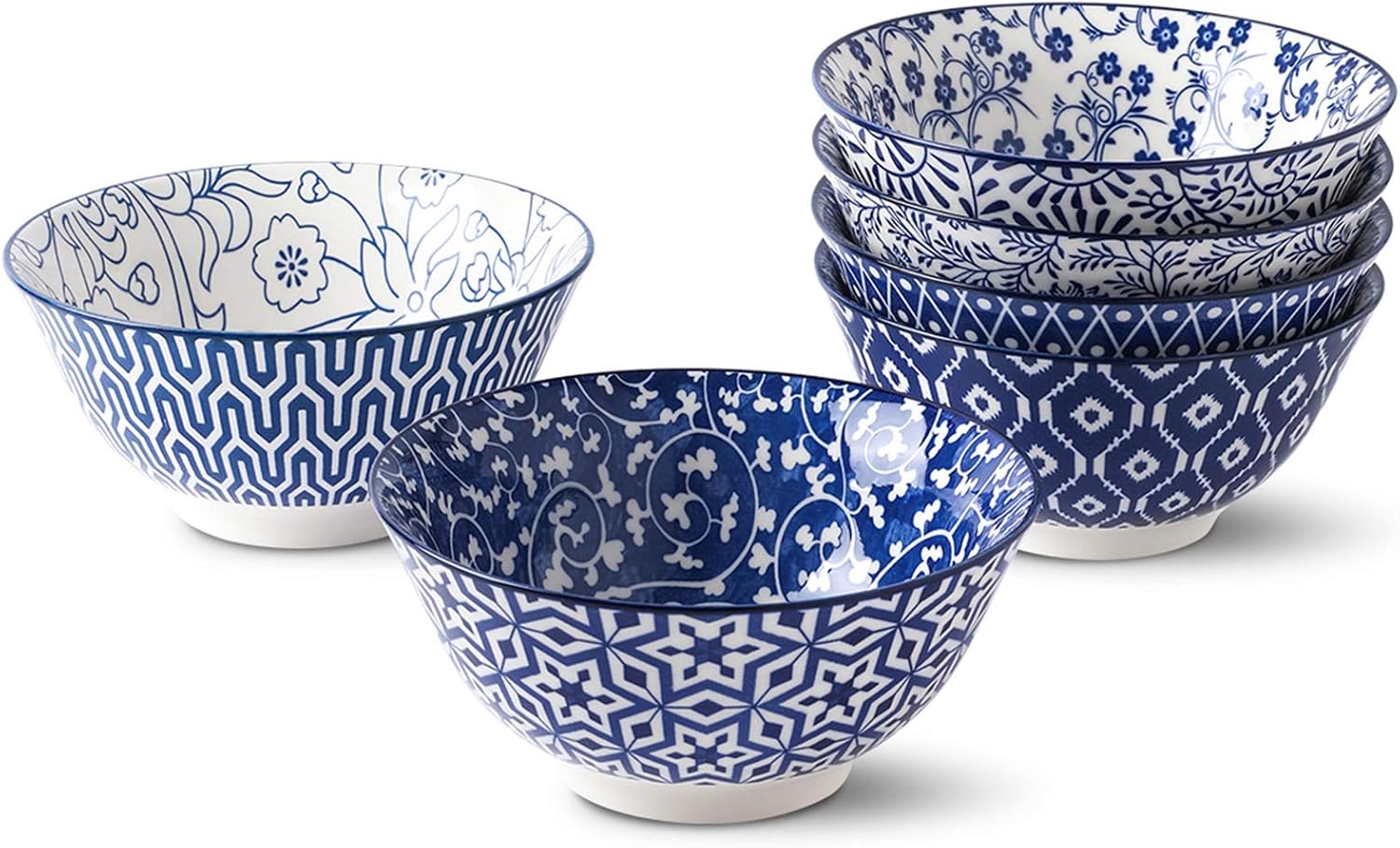 Colorful Porcelain Ice Cream Bowls Set