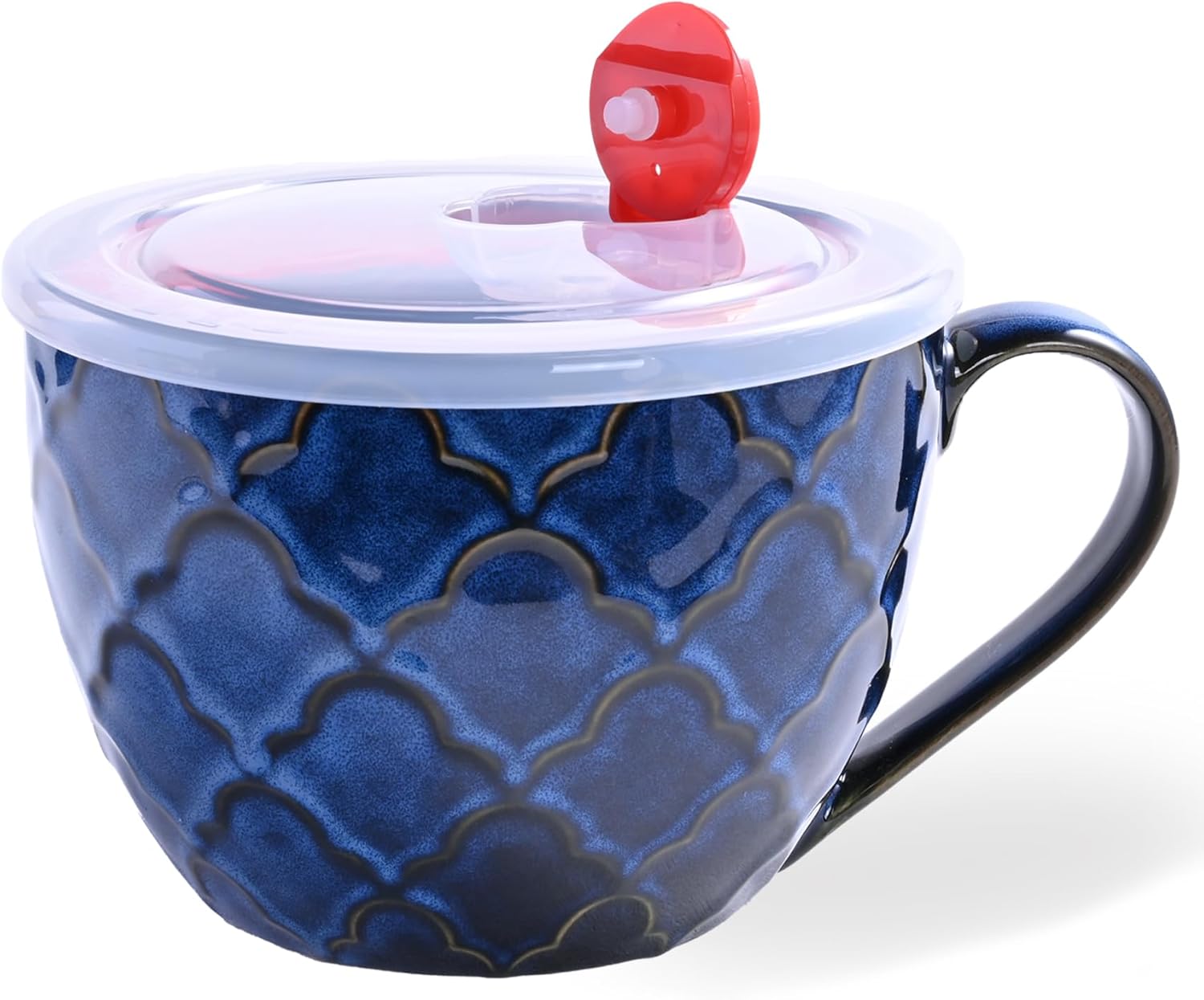 Dark Blue Ceramic Soup Bowls Set