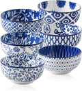 Vintage Blue Ceramic Soup Bowls Set