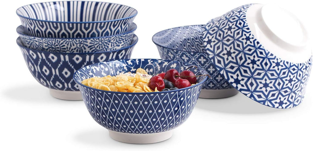 Colorful Porcelain Ice Cream Bowls Set