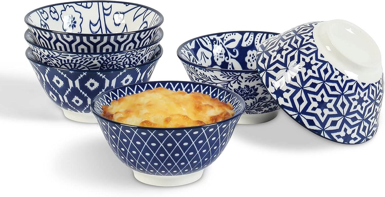 Colorful Porcelain Ice Cream Bowls Set