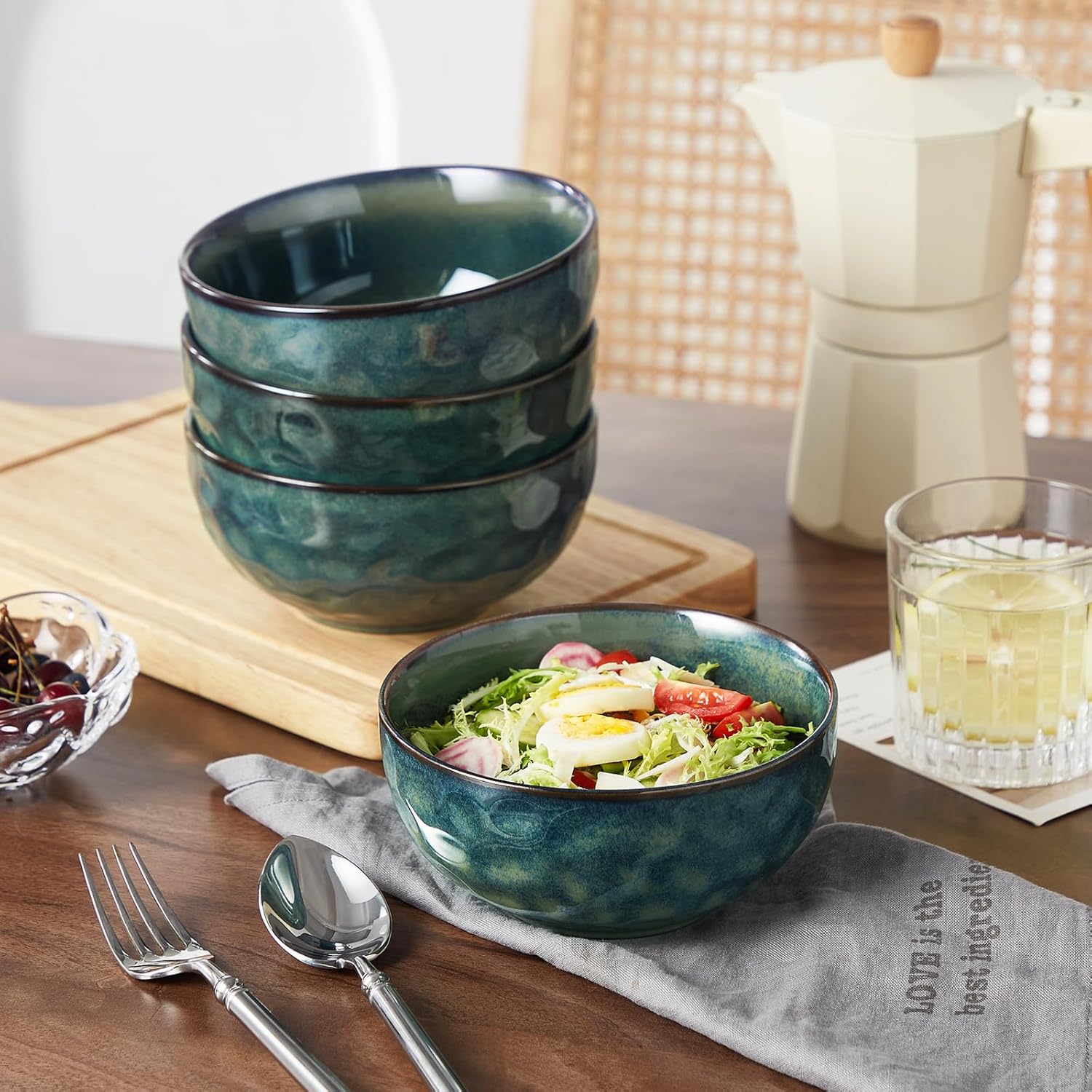 Starry Ceramic Soup Bowls Set