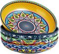Colorful Ceramic Pasta Salad Bowls Set